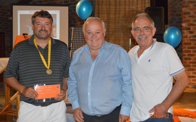 Swaarste sak, Johan De Kock (links) saam met  Mike Land (borg) en Philip Fourie